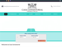 Tablet Screenshot of hotelcasaconsistorial.com